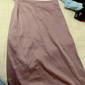 MIDI purple silk skirt